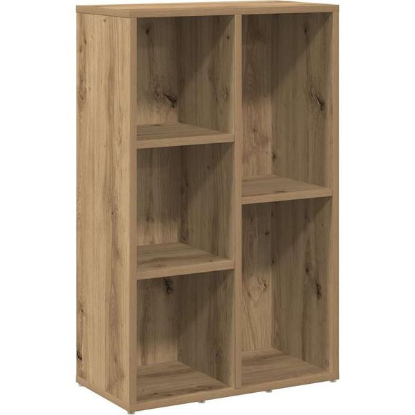 Vidaxl Libreria Artisan In Rovere 50X25X80 Cm Materiale A Base Di Legno-image