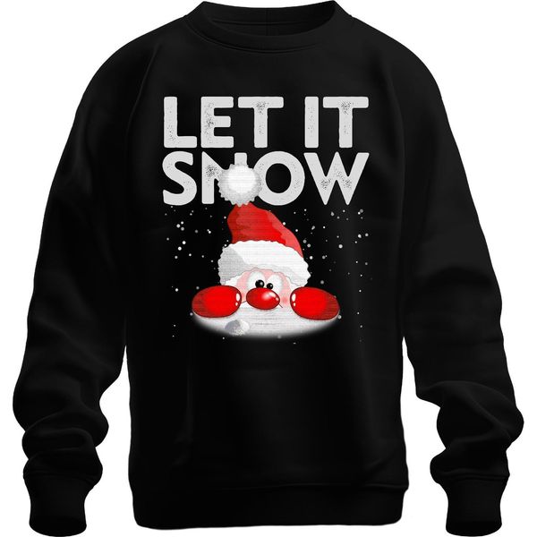 Let It Snow Babbo Natale - Regalo Di Natale Maglione Di Natale Unisex, Nero, S-image