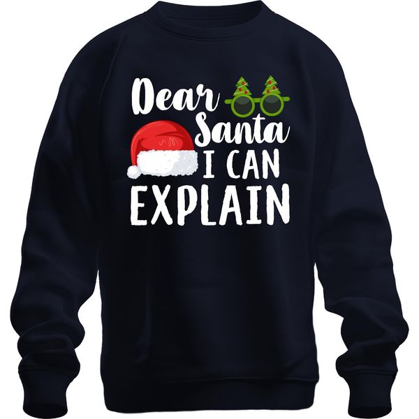 Caro Babbo Natale Posso Spiegare Il Detto Di Natale - Regalo Di Natale Maglione Di Natale Unisex, Navy, Xl-image