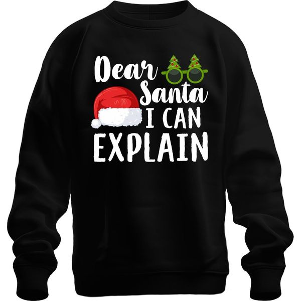 Caro Babbo Natale Posso Spiegare Il Detto Di Natale - Regalo Di Natale Maglione Di Natale Unisex, Nero, Xl-image