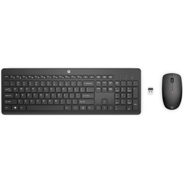Hp 235 Mouse E Tastiera Senza Fili (Combinati), Dimensioni Complete (100%), Senza Fili, Rf Senza Fili, Interruttore A Chiave A Membrana, Nero, Mouse Incluso-image