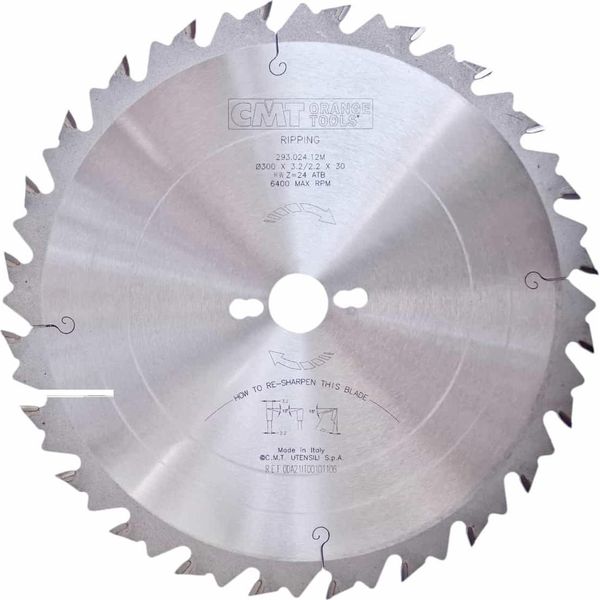 Cmt Industrial | Lama Per Tagli Longitudinali ø 300/30 Mm Z24 Wz/Atb-image