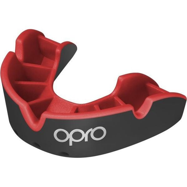 Paradenti Opro Silver Superior Fit - Nero / Rosso-image