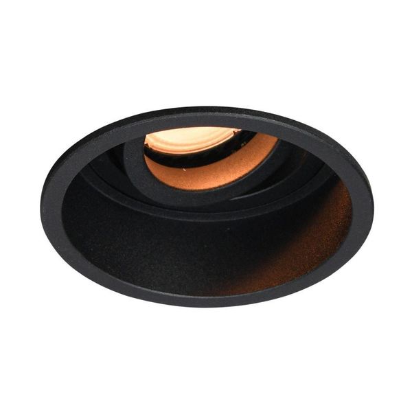 Pendente Da Incasso A Soffitto Rotondo Ø9Cm Mobile Nero Sabbiato Per Cucina Soggiorno 1Xgu10 10W Gralte Italux-image