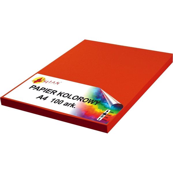 Carta A Colori A4 80G Rosso Intensivo 100 Fogli-image