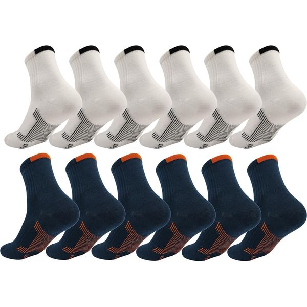 12 Paia Di Calzini Da Ginnastica Sportivi Da Uomo Calzini Quarti Calzini Corti Calzini Metà Calzini Mix3/40-43-image