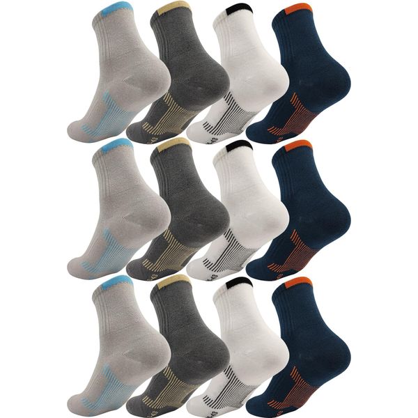 12 Paia Di Calzini Da Ginnastica Sportivi Da Uomo Calzini A Quarti Calzini Corti Calzini A Metà Calzini Mix1/40-43-image
