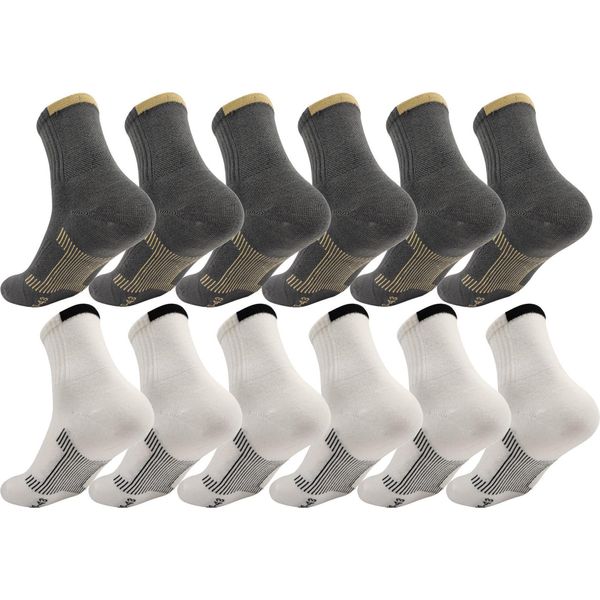 12 Paia Di Calzini Da Ginnastica Sportivi Da Uomo Calzini Quarti Calzini Corti Calzini Metà Calzini Mix6/40-43-image