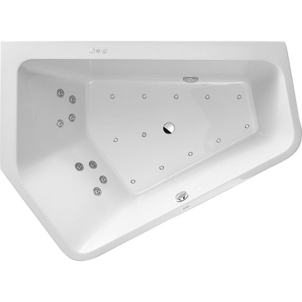 Duravit Paiova 5 Bain à Remous, à Encastrer, Angle à Gauche, Double Dos InclinéS à Gauche, BâTi-Support, Vidage Et Trop-Plein, SystèMe Combi P, 1900X1400Mm, 760392000CP1000, 760392000CP1000-image