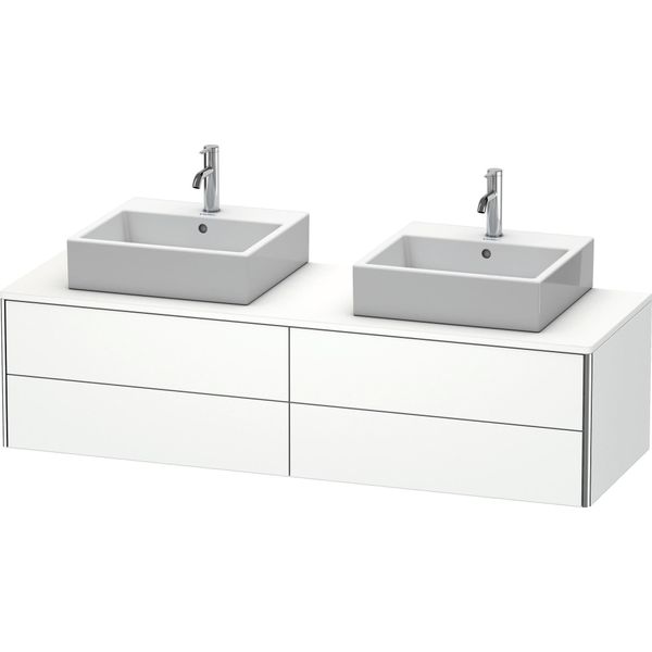 Duravit Xsquare Meuble Sous-Vasque Sur Console Suspendu, Pour Deux Vasques, 4 Tiroirs, 1600X400X548Mm, XS4917B1818, XS4917B1818-image