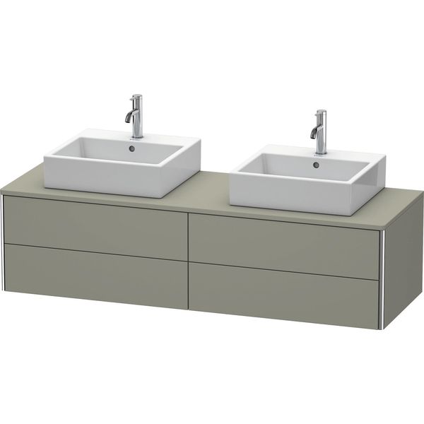 Duravit Xsquare Meuble Sous-Vasque Sur Console Suspendu, Pour Deux Vasques, 4 Tiroirs, 1600X400X548Mm, XS4917B9292, XS4917B9292-image