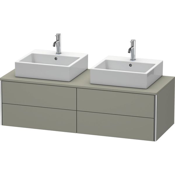 Duravit Xsquare Meuble Sous-Vasque Sur Console Suspendu, Pour Deux Vasques, 4 Tiroirs, 1400X400X548Mm, XS4916B9292, XS4916B9292-image