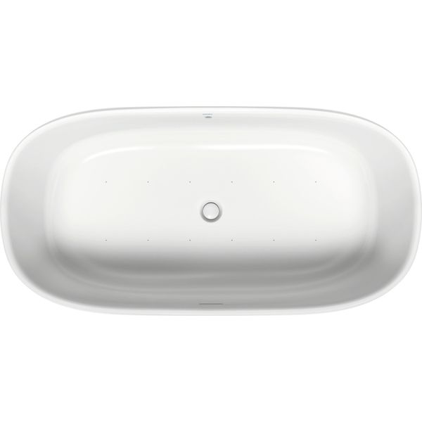 Duravit Zencha Baignoire BalnéO, Pose Libre, Garniture D'éCoulement Et De Trop-Plein Blanche, SystèMe Air, 1800X900Mm, Blanc Mat, 760463000AS0000, 760463000AS0000-image