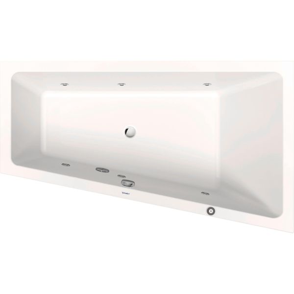 Duravit No.1 Baignoire BalnéO EncastréE, TrapèZe, 1700X1000Mm, Jet Protect, 1 Inclinaison Du Dossier à Droite, Blanc, 760509000JP1000, 760509000JP1000-image