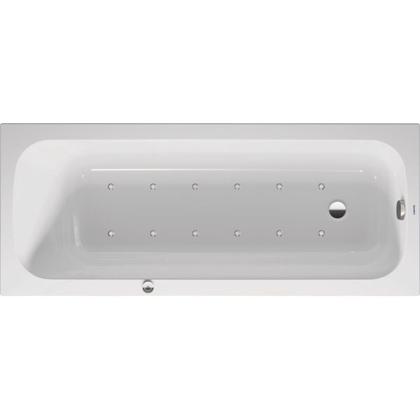Baignoire BalnéO Duravit Quatego, Version à Encastrer, Simple Dos, BâTi-Support, Garniture De Vidage Et De Trop-Plein, SystèMe Air, 1700X700Mm, 760611000AS0000, 760611000AS0000-image