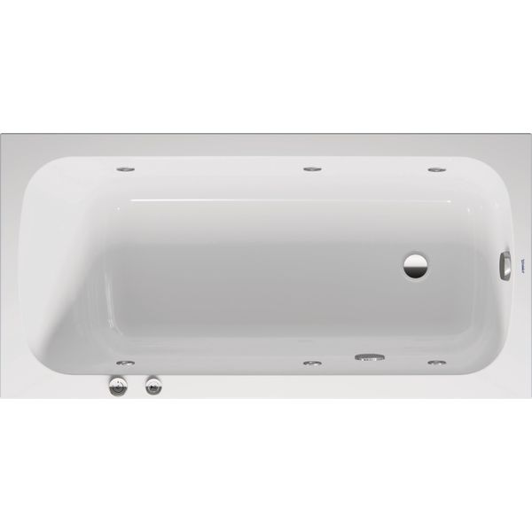 Baignoire BalnéO Duravit Quatego, Version à Encastrer, Simple Dos, BâTi-Support, Garniture De Vidage Et De Trop-Plein, SystèMe Jet, 1500X750Mm, 760609000JS1000, 760609000JS1000-image
