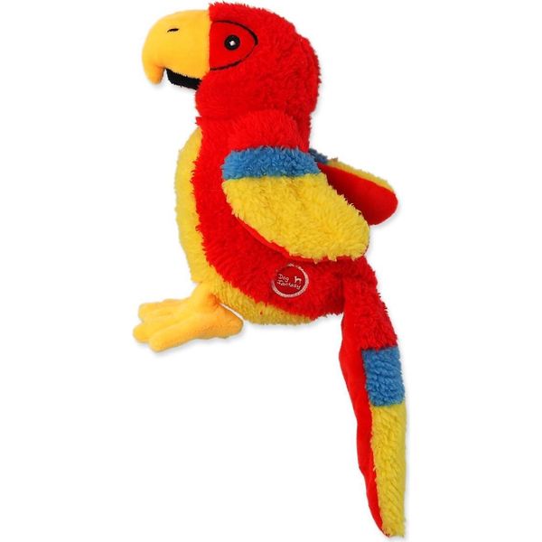 Giocattolo Dog Fantasy Pappagallo Riciclato Con Coda Frusciante 23 Cm-image