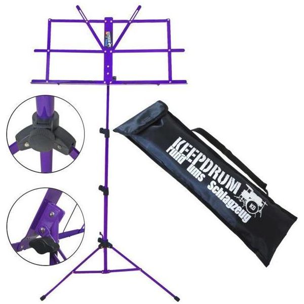 Leggio Keepdrum MUS2FL Viola Con Luce K&M-image