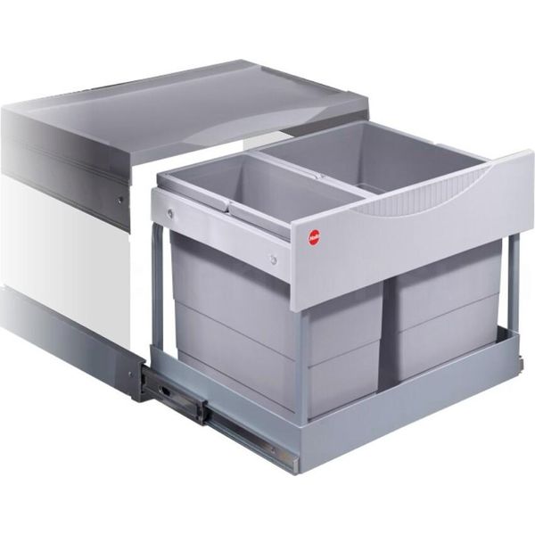 Cestino Hailo 3644821 Tr Swing Tandem Salvaspazio S-Plus 18 + 12 Litri-image