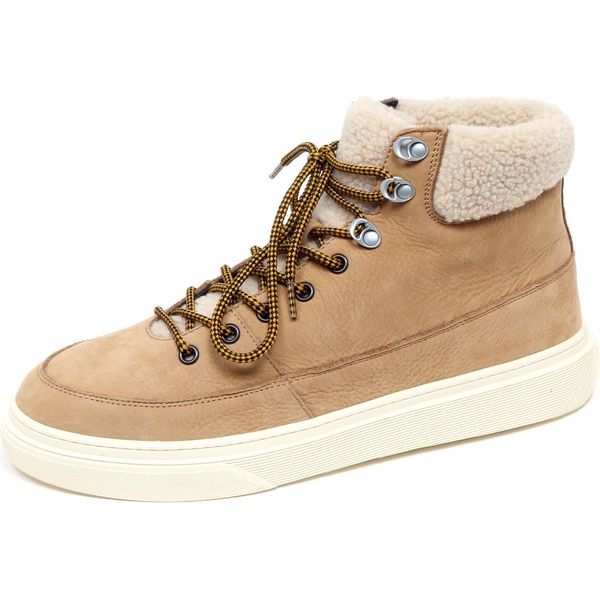 F3868 Sneaker Uomo Beige Hogan H340 Scarpe Suede/Eco Fur Shoe Man-image