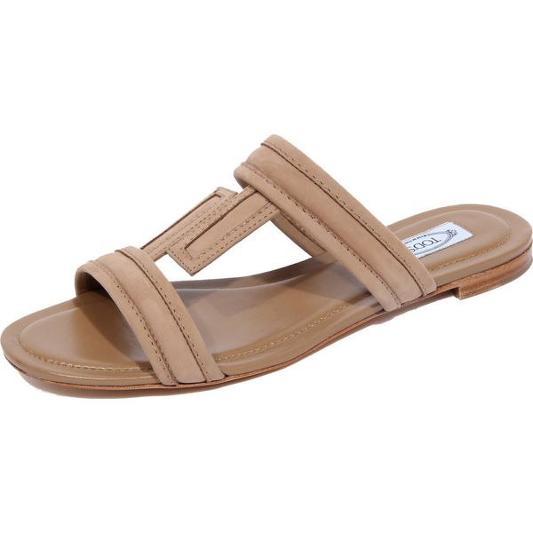 G5254 Ciabatta Donna Tod's Light Brown Nabuk Leather Sandals Woman-image