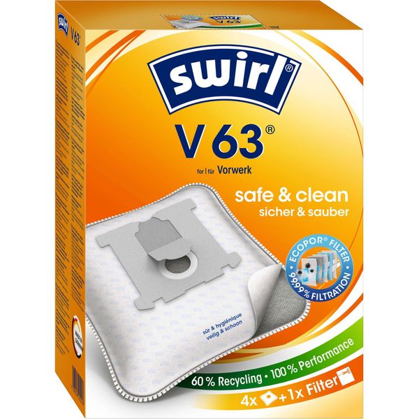 Swirl® 559091 4 Swirl® Micropor Filtration V 63 Staubsaugerbeutel-image