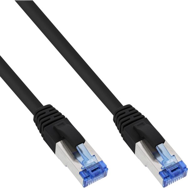 Inline - Cavo Patch - Da RJ-45 (M) A RJ-45 (M) - 2,0 M - Sftp, Pimf - Cat 6A - Senza Alogeni, Senza Ganci, A Trefoli - Nero-image