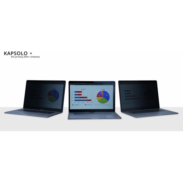 Kapsolo Filtro Privacy A 2 Vie / Pellicola Privacy Rimovibile Per 35,56 Cm (14.0") Wide 16:9"-image