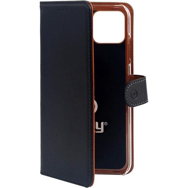 Celly Wally Custodia Per Cellulare 14,7 Cm (5.8") Custodia A Libro Nero, Marrone"-image