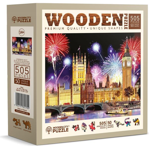Puzzle In Legno Wooden City Night London 505 Pezzi-image