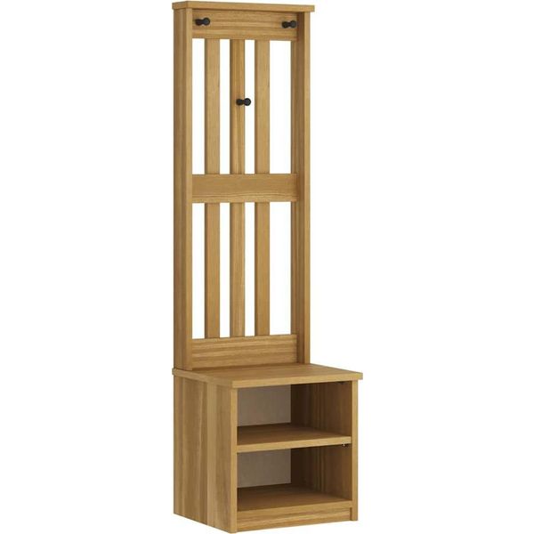 Vidaxl Appendiabiti Sandnes 45X40X159,5 Cm In Legno Di Pino Massiccio-image