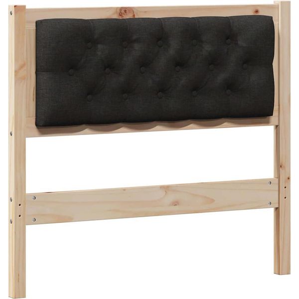 Vidaxl Testiera Altro Marrone E Nero 90 Cm In Legno Di Pino Massiccio-image