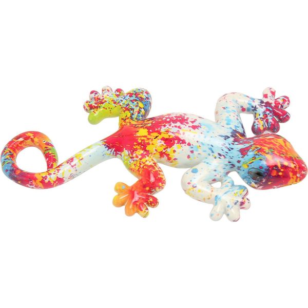 Decorazione Da Parete A Forma Di Geco, Colori Vivaci, Resina Sintetica Resistente Ai Colori, Lunghezza 15 Cm E Larghezza 7,9 Cm, Scultura Da Giardino A Forma Di Lucertola Per Decorazione, Casa, Ufficio, Tipo 3-image