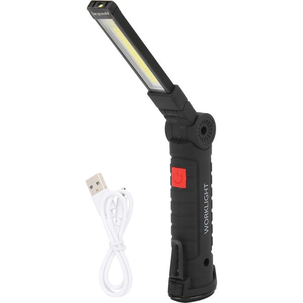 Torcia Usb Ricaricabile, Multifunzionale, Pieghevole, Luce Da Lavoro, Cob Led, Campeggio-image