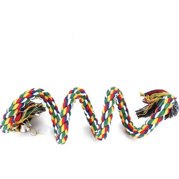 Corda Di Cotone Per Uccelli, Giocattolo Per Pappagalli, Corda Solida 100 X 1,7 Cm Per Uccelli, Piccioncini, Pappagalli, Cacatua-image