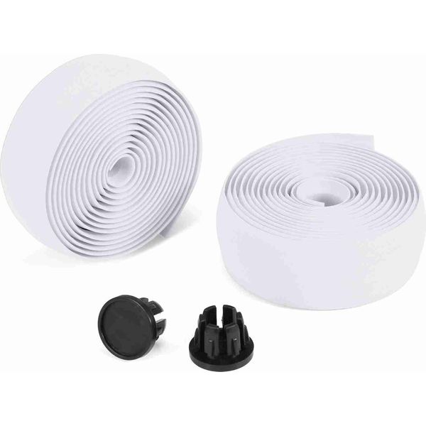 2 Pezzi Nastro Manubrio Bici, Nastro Morbido Bici Da Strada, Traspirante, Antiscivolo, Nastro Bici, Nastro Manubrio Eva, Corna, Antiscivolo, Antiurto, Wrap, Reitau-image