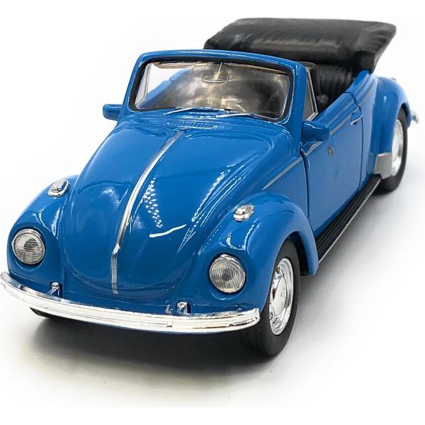 Onwomania Modello Di Auto Vw Maggiolino Maggiolino Cabrio Ovp Auto Blu Mst. 1:34-39-image