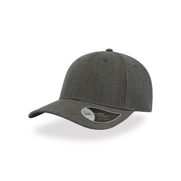 Atlantis Beac | Cappello A 6 Pannelli - Chiusura In Pvc - Colore: Grigio Scuro Melange - Taglia: Unica-image