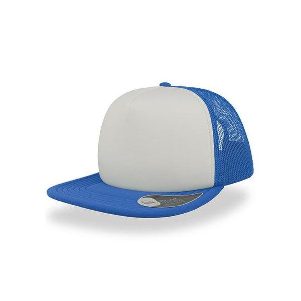 Atlantis SN90 | Cappello Snap 90S A 5 Pannelli - Chiusura In Pvc - Colore: Bianco/Royal - Taglia: Unica-image