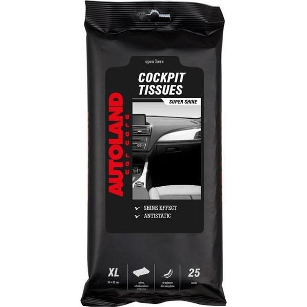 Salviette Xl Per Cruscotti Con Lucido 25 Pz-image