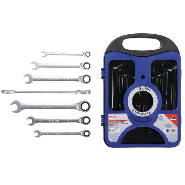 Set Di Chiavi Ad Anello A Cricchetto | Sw 8 - 19 Mm | 7 Pz.-image