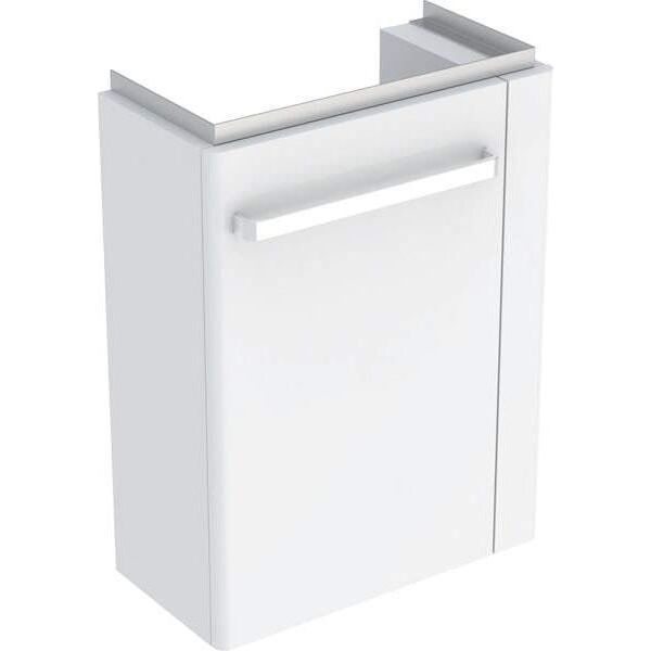 Geberit Lave-Mains Armoire Basse Renova Nr. 1 Comprimo Nouveau, Porte-Serviette à Droite, 448X604X222Mm Blanc Mat/Blanc Brillant, 862050000, 862050000-image