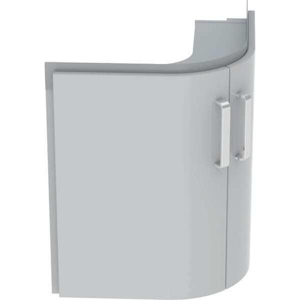 Geberit Lave-Mains D'angle Armoire Basse Renova N° 1 Comprimo Nouveau 482X605X482Mm Gris Clair Mat/Gris Clair Brillant, 862151000, 862151000-image