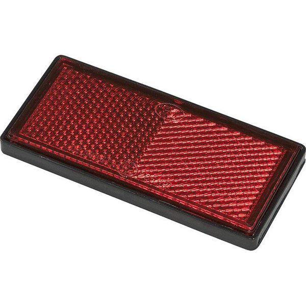 Riflettore Rosso 85X39Mm Autoadesivo Con Piastra Di Base-image