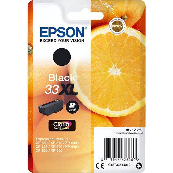 Epson 33XL - 12,2 Ml - Xl - Nero - Originale - Confezione In Blister-image