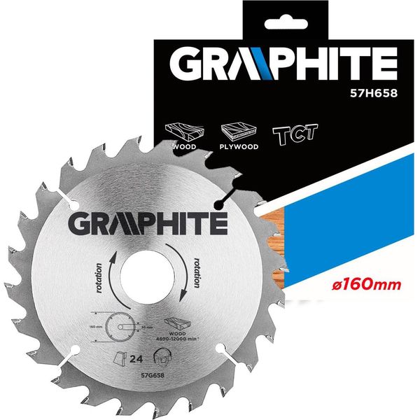 Graphite Disco Da Taglio In Widia 160 X 30 Mm, 24 Denti, Spessore Del Disco 2 Mm, Spessore Dei Denti 2,8 Mm, Riduttori: 30 X 16 Mm, 30 X 20 Mm, 30 X 25,4 Mm-image