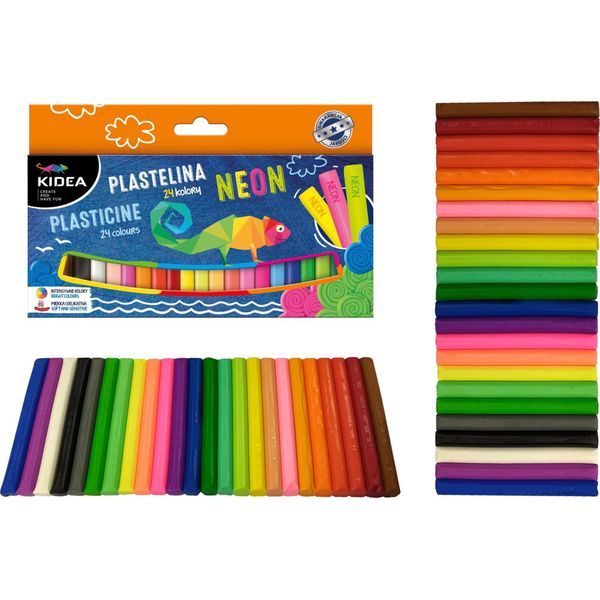 Plastelina 24 Colori Neon Kidea-image