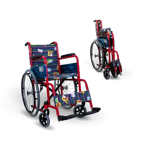 Carrozzina Per Bambini Con Braccioli E Poggiapiedi Fissi Mobiclinic, Semovente, Leggera, Pieghevole, Larghezza Seduta 35 Cm, Nera Teatro-image