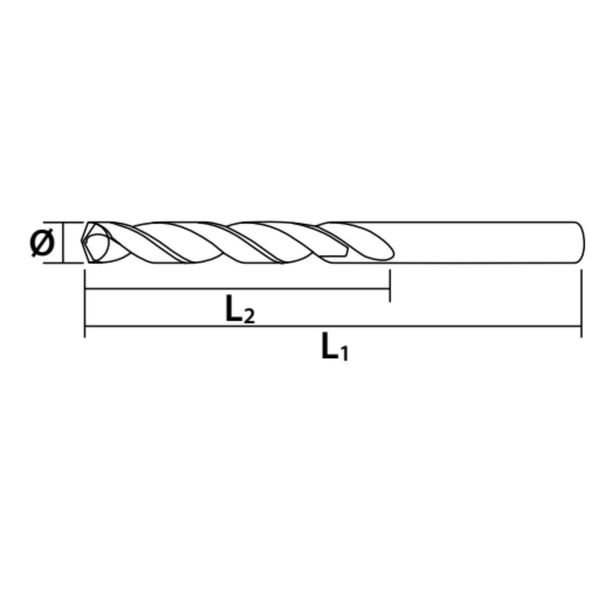 Punta Per Metallo Graphite 9,5 Mm Hss-Tin, 1 Pezzo In Blister, Din338-image
