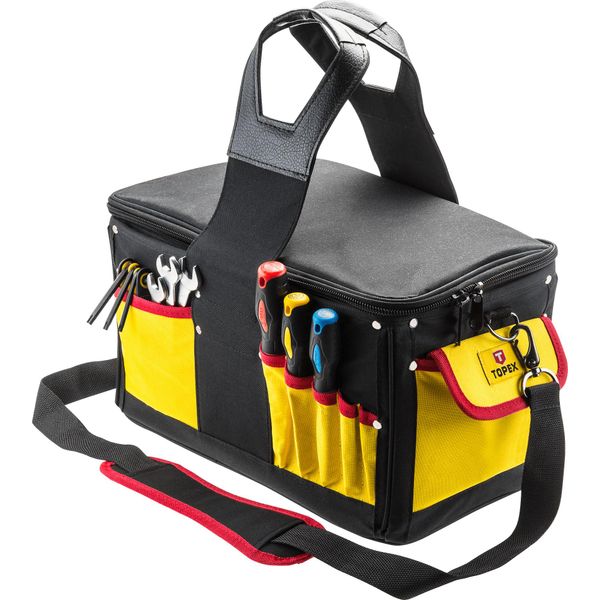 Topex Borsa Per Attrezzi, Borsa Per Attrezzi, Borsa Per Attrezzi, Borsa Per Attrezzi Domestici - S - 16 Tasche 41 X 23 X 23 Cm-image